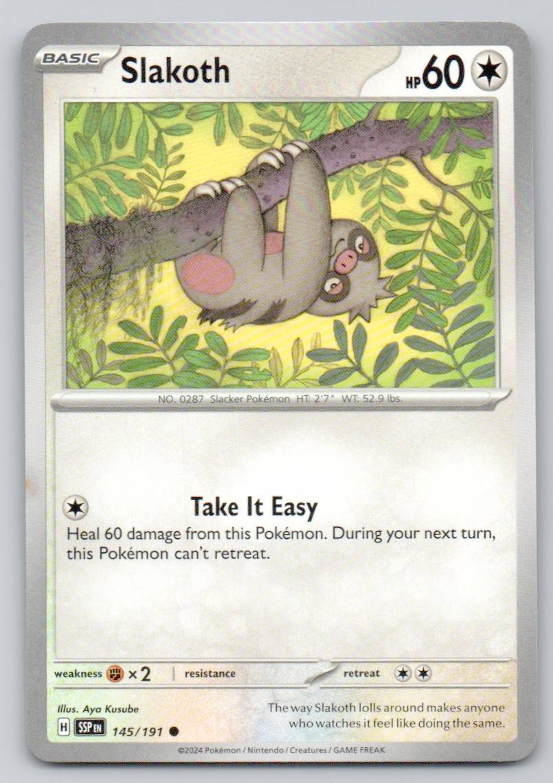 Slakoth 145 NOR Card - Surging Sparks