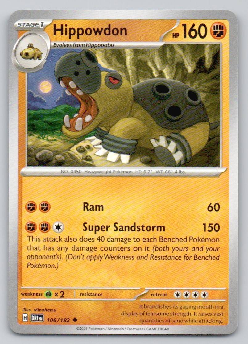 Hippowdon 106 NOR Card - Destined Rivals