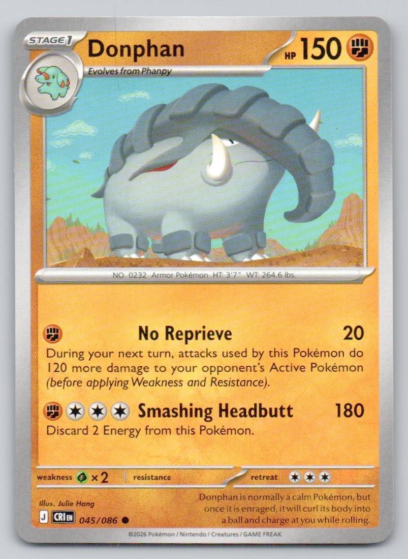 Donphan 045 NOR Card - ME04: Chaos Rising