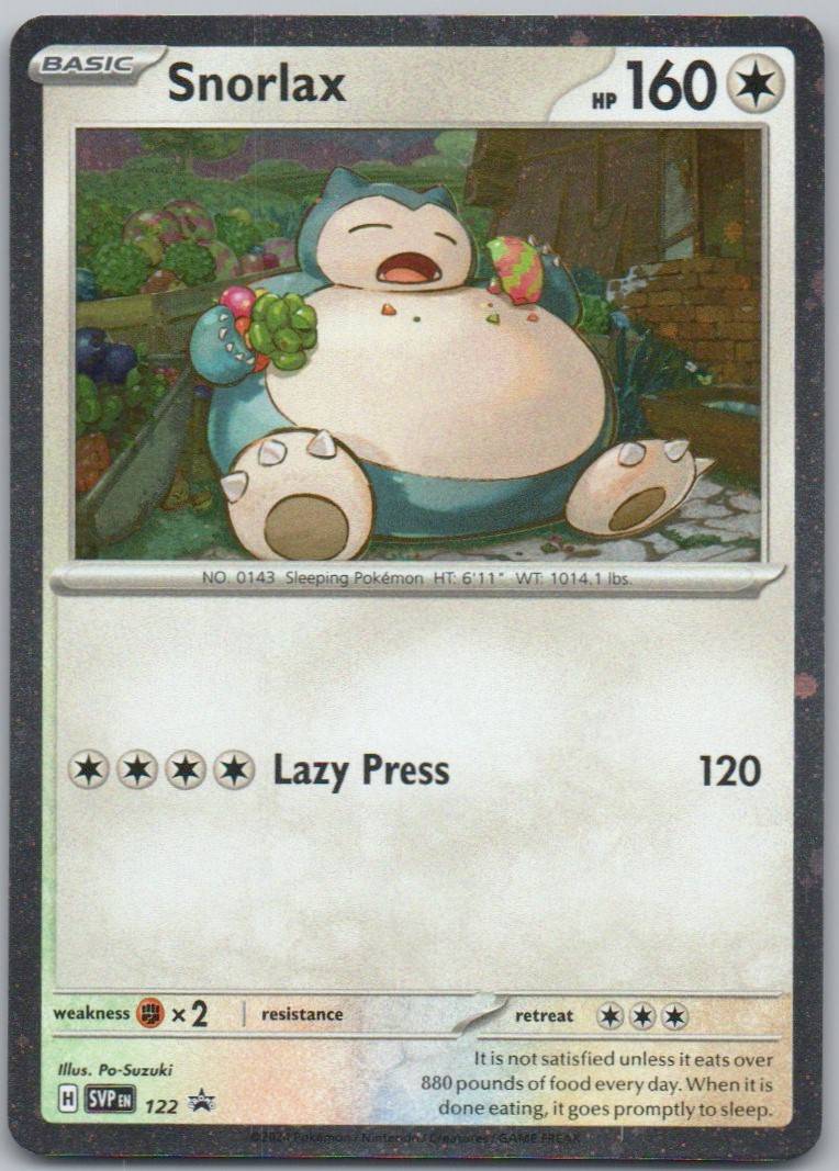 Snorlax 122 Cosmos Colorless Card - Scarlet & Violet Promo