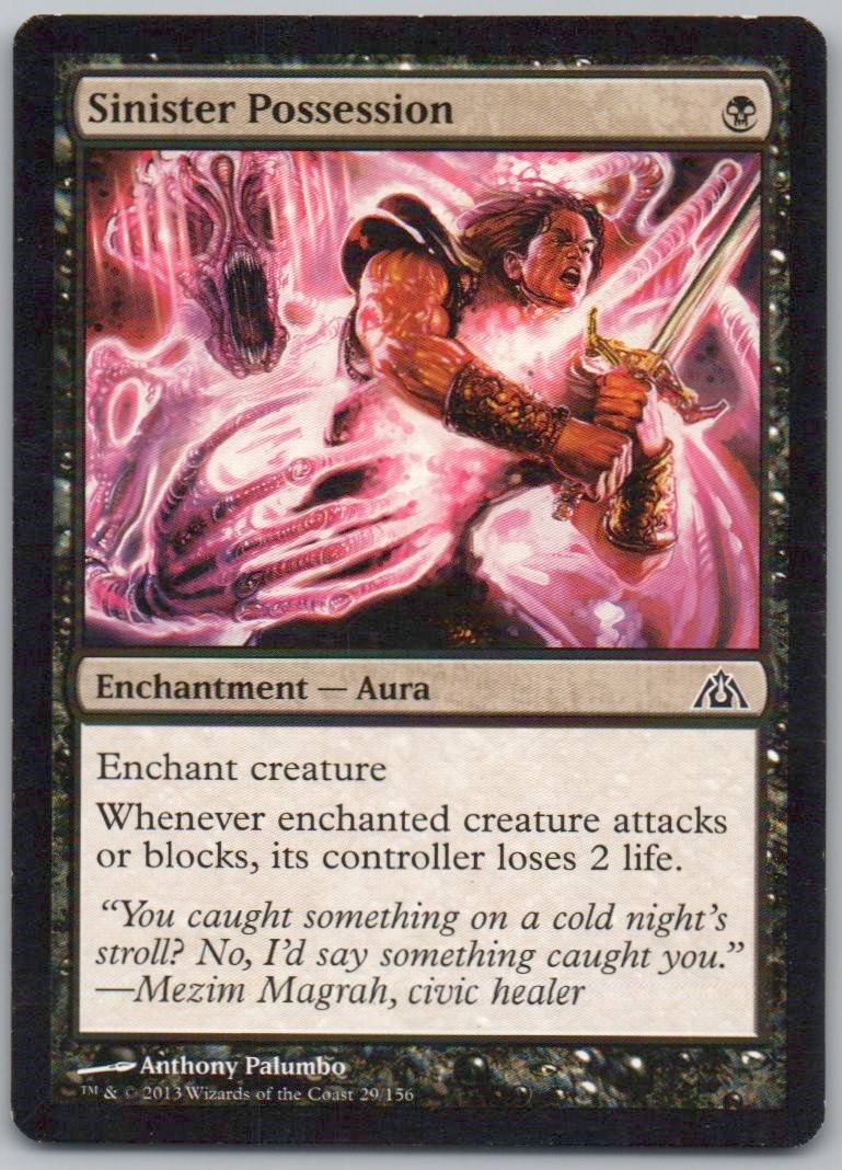 Sinister Possession 29 Normal Enchantment Card - Dragon's Maze