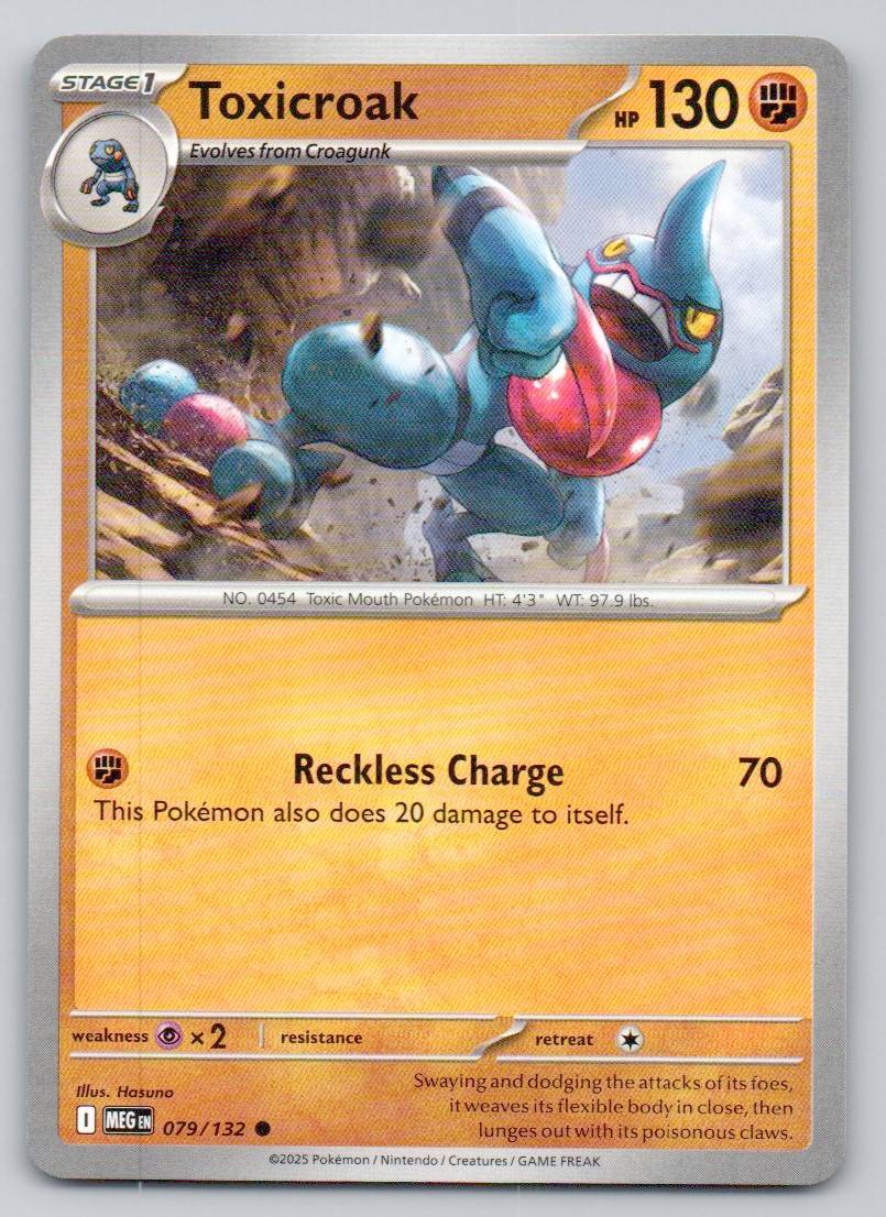 Toxicroak 079 NOR Card - Mega Evolution