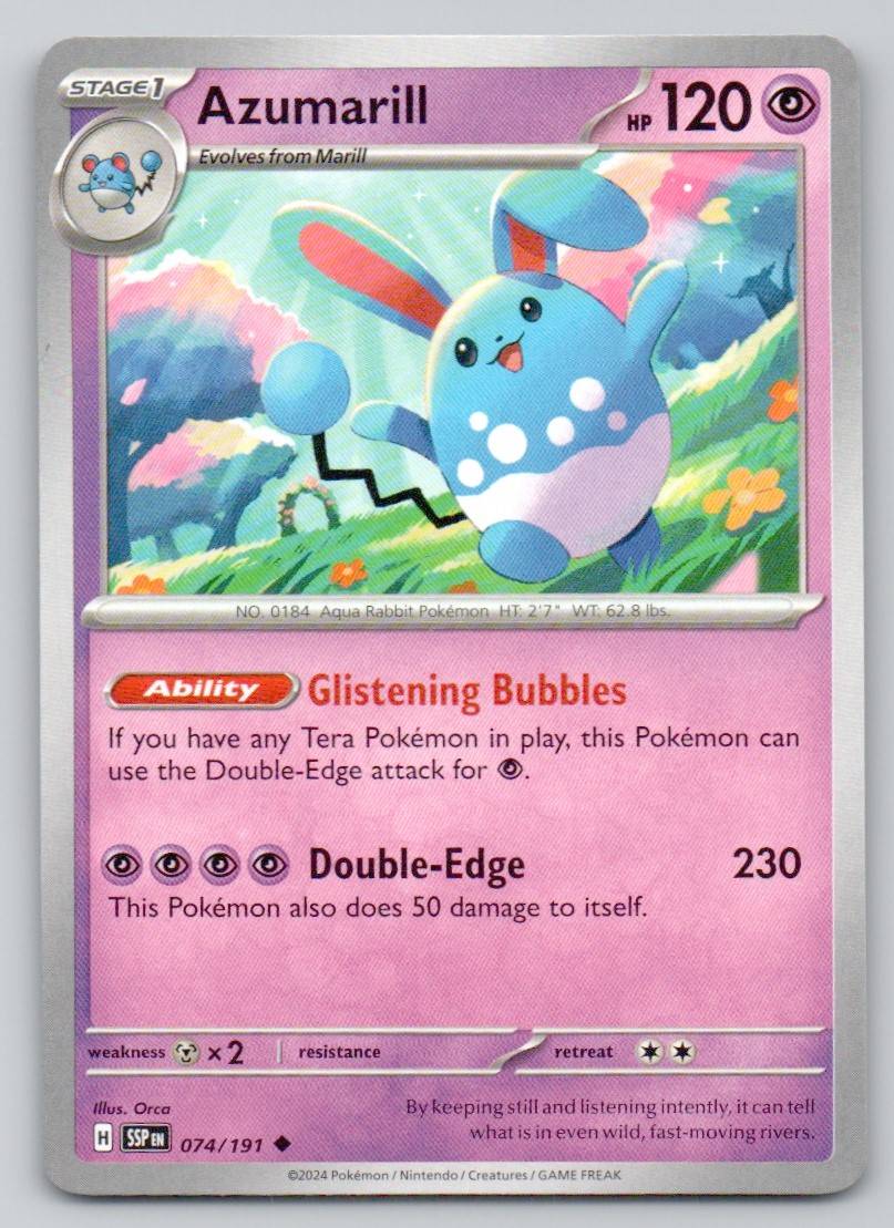 Azumarill 074 NOR Card - Surging Sparks