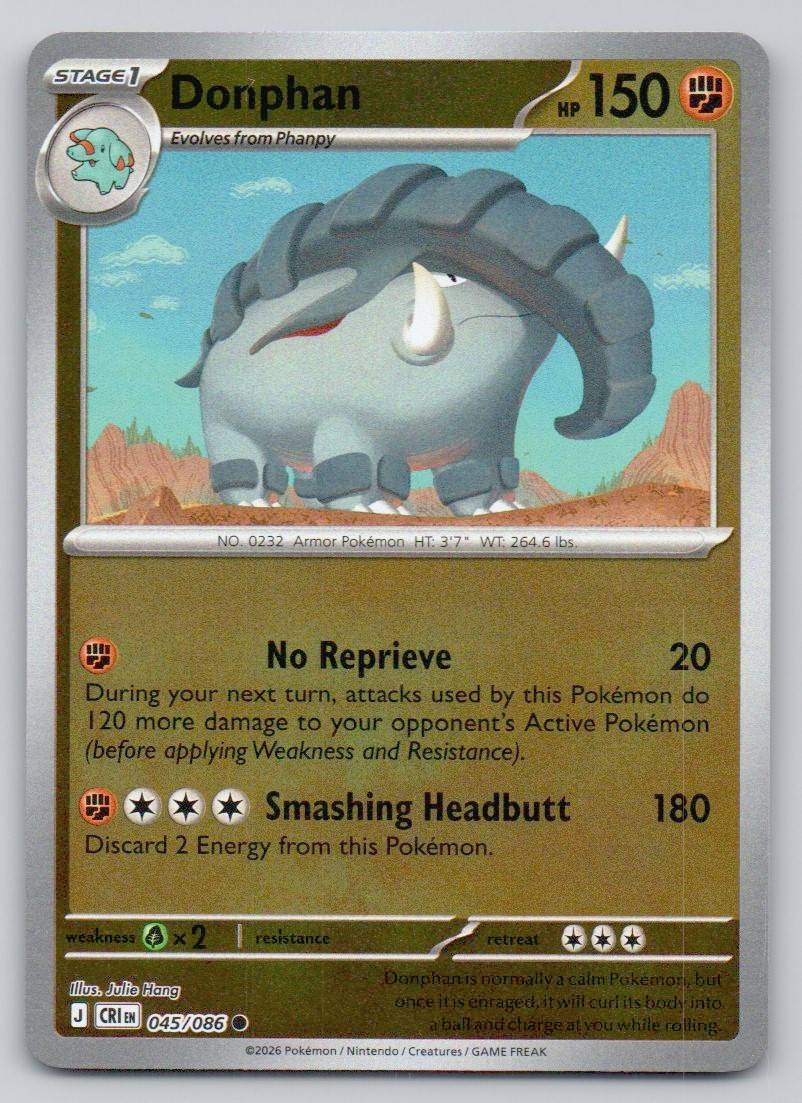 Donphan 045 HOL Card - ME04: Chaos Rising