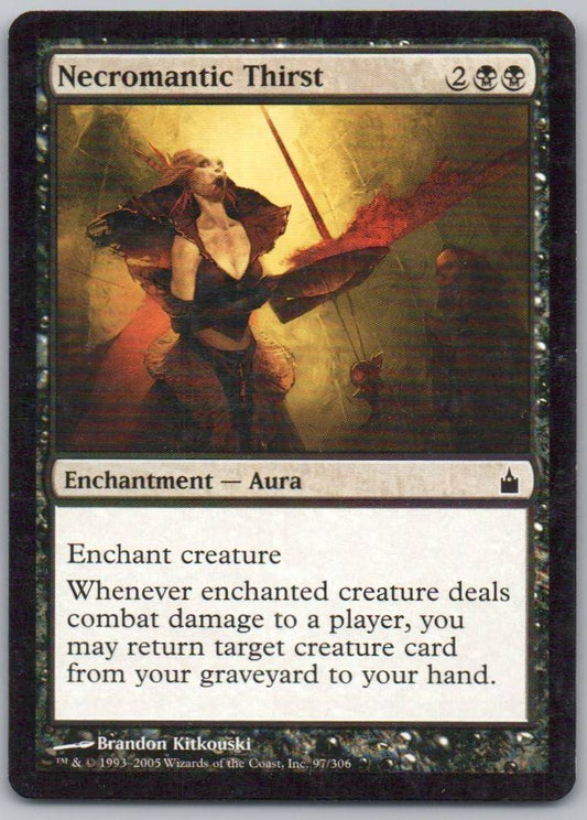 Necromantic Thirst 97 Normal Enchantment Card - Ravnica: City of Guilds