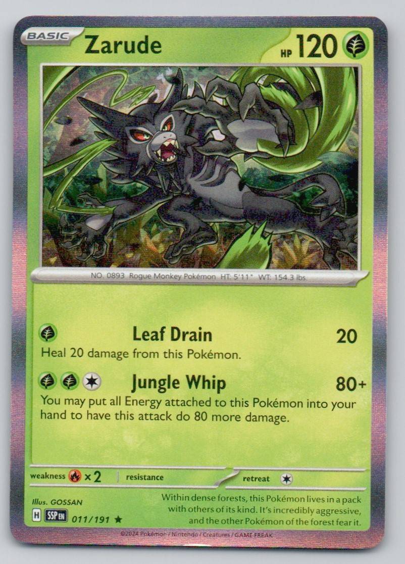 Zarude 011 NOR Card - Surging Sparks