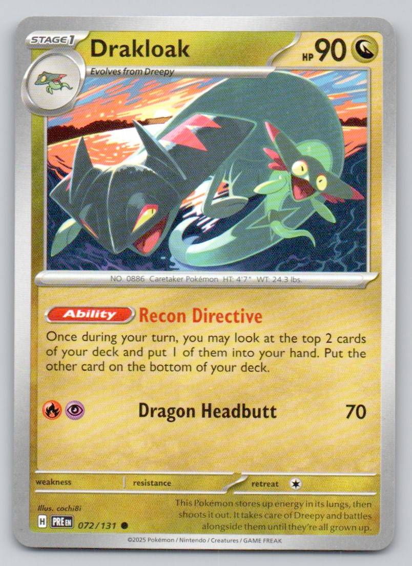 Drakloak 072 NOR Card - Prismatic Evolutions