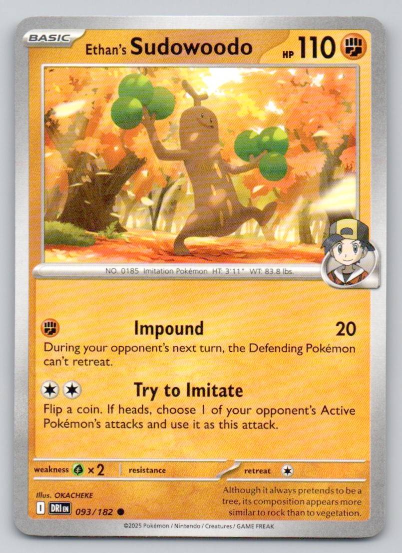 Ethan's Sudowoodo 093 NOR Card - Destined Rivals