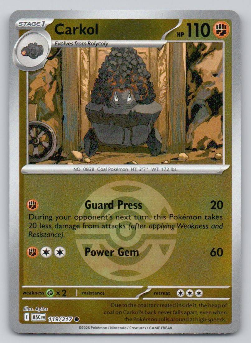 Carkol (Dusk Ball) 119 HOL Card - Ascended Heroes