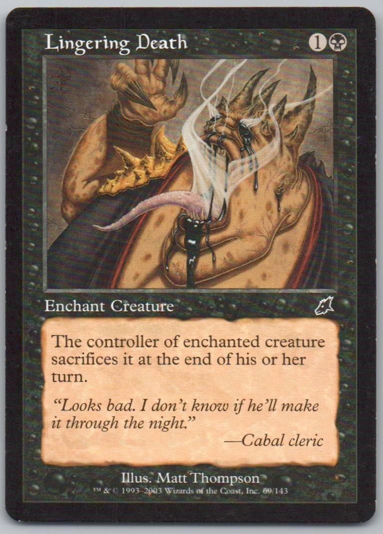 Lingering Death 69 Normal Enchantment Card - Scourge