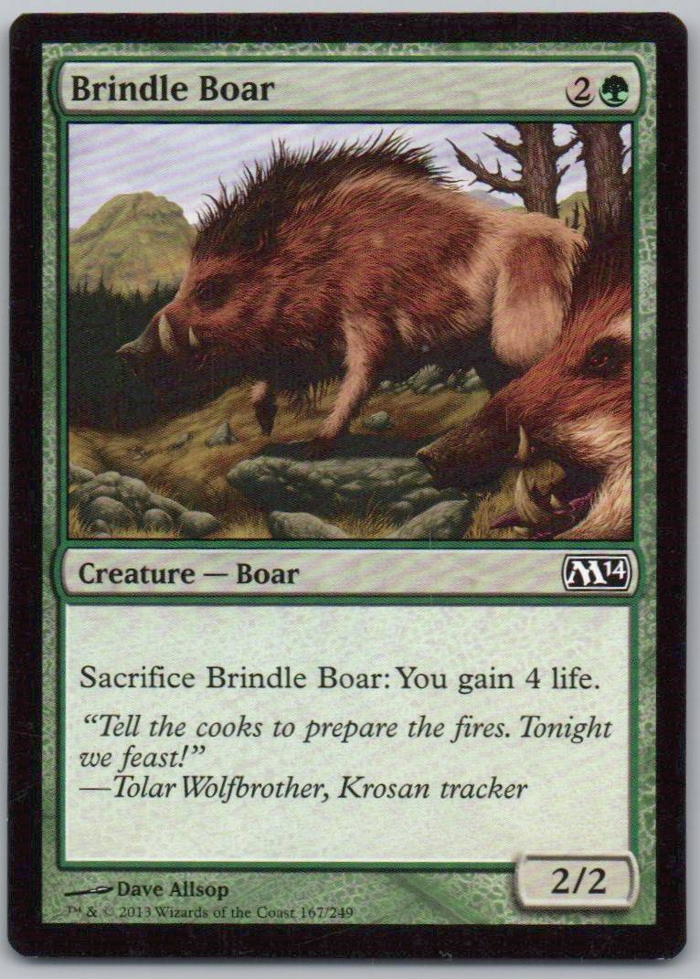 Brindle Boar 167 Normal Creature Card - Magic 2014