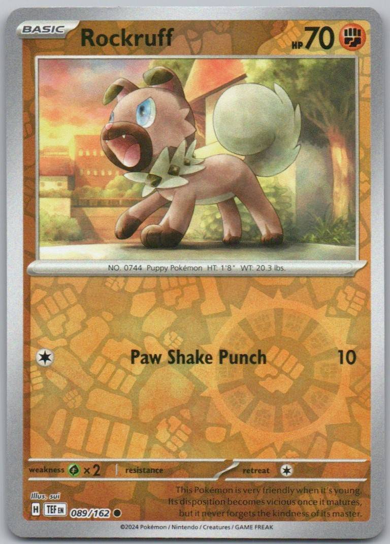 Rockruff 089 REV Card - Temporal Forces