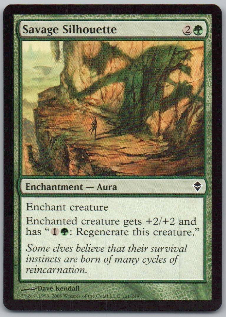Savage Silhouette 181 Normal Enchantment Card - Zendikar