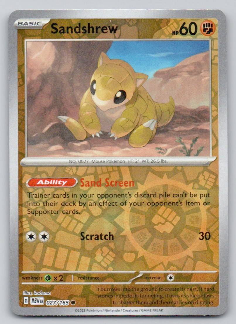 Sandshrew 027 REV Card - 151