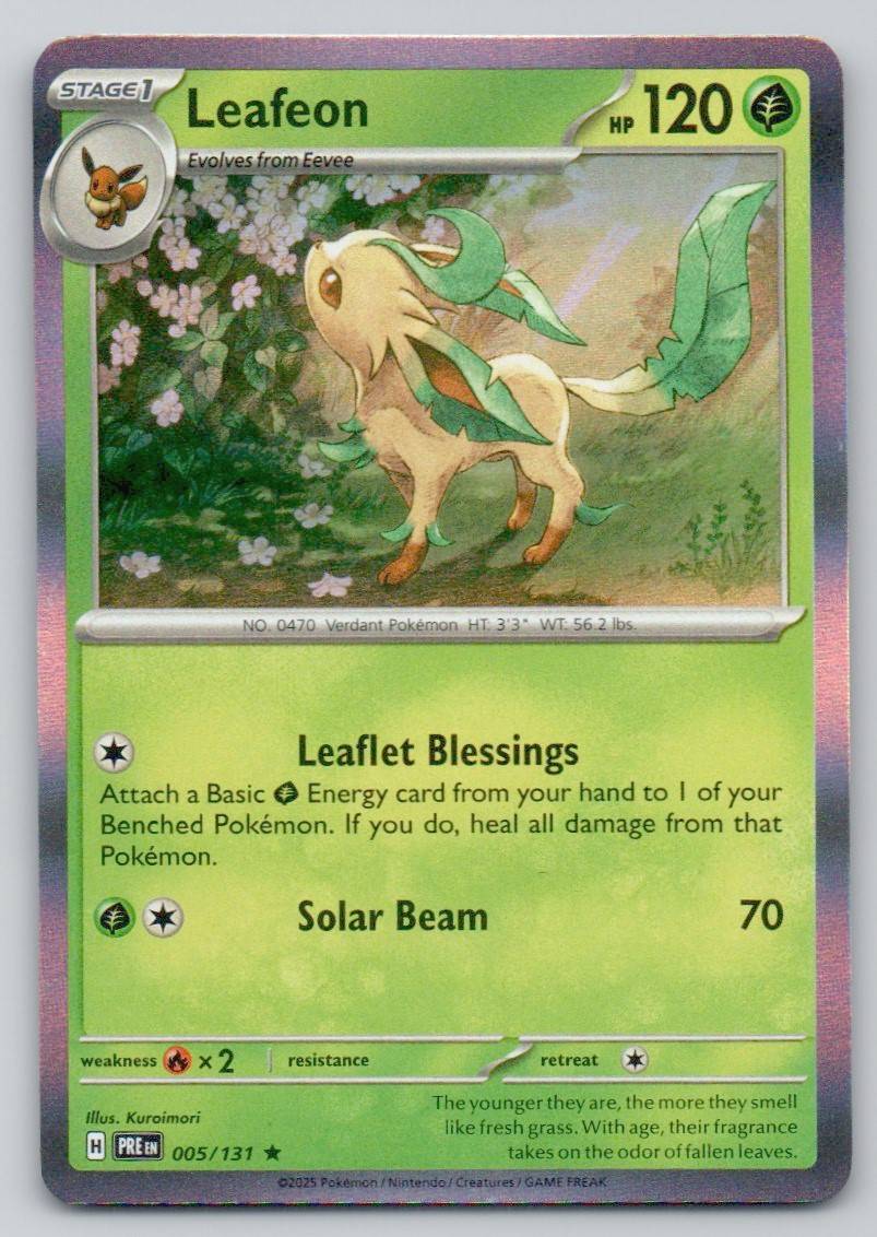 Leafeon 005 HOL Card - Prismatic Evolutions