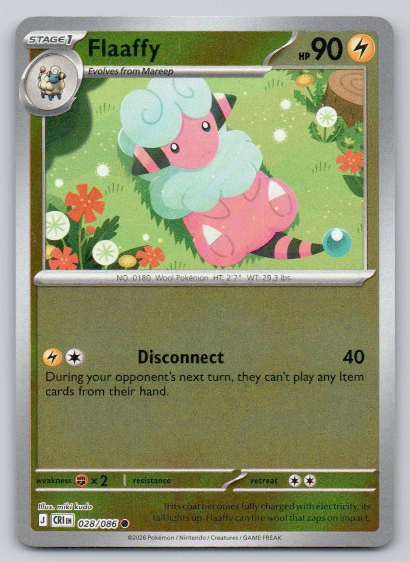 Flaaffy 028 HOL Card - ME04: Chaos Rising