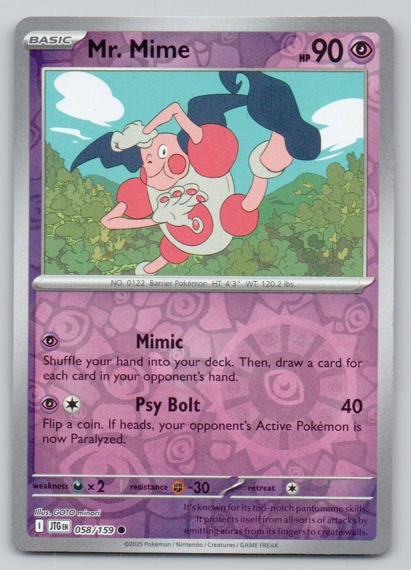 Mr. Mime 058 REV Card - Journey Together