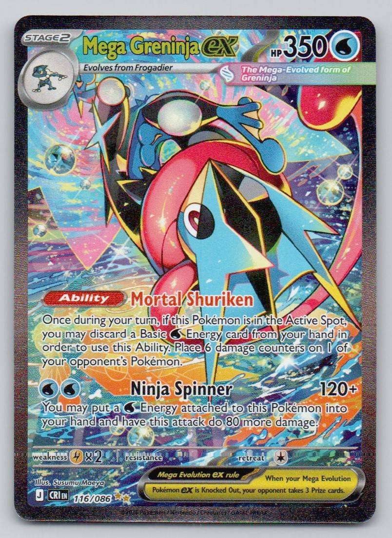 Mega Greninja ex 116 NOR Card - ME04: Chaos Rising