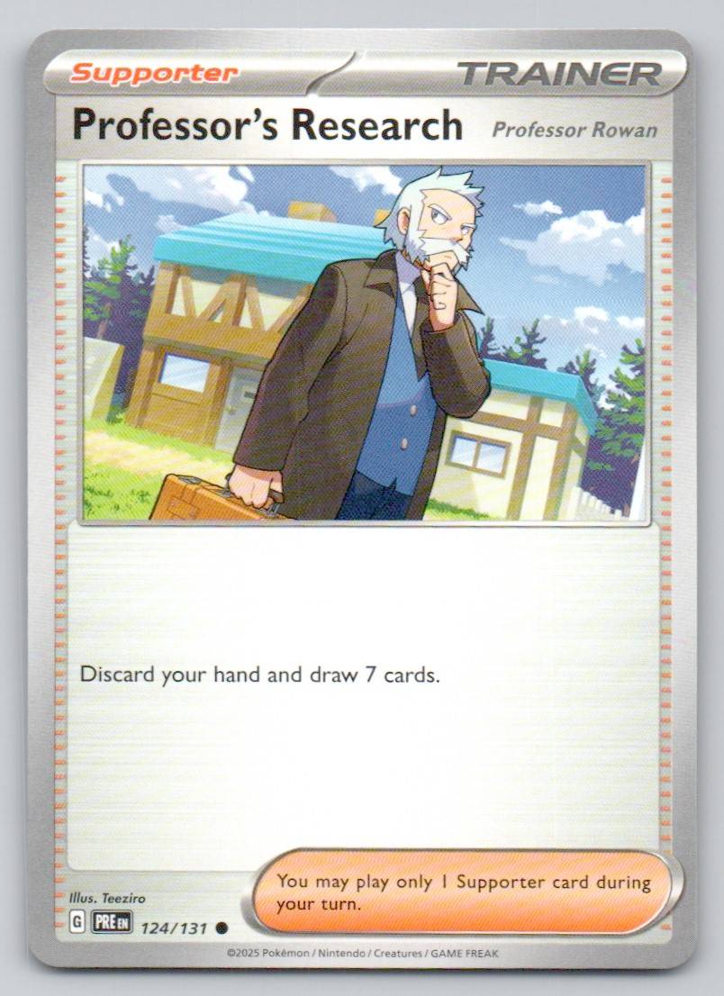 Professor's Research [Professor Rowan] 124 NOR Card - Prismatic Evolutions