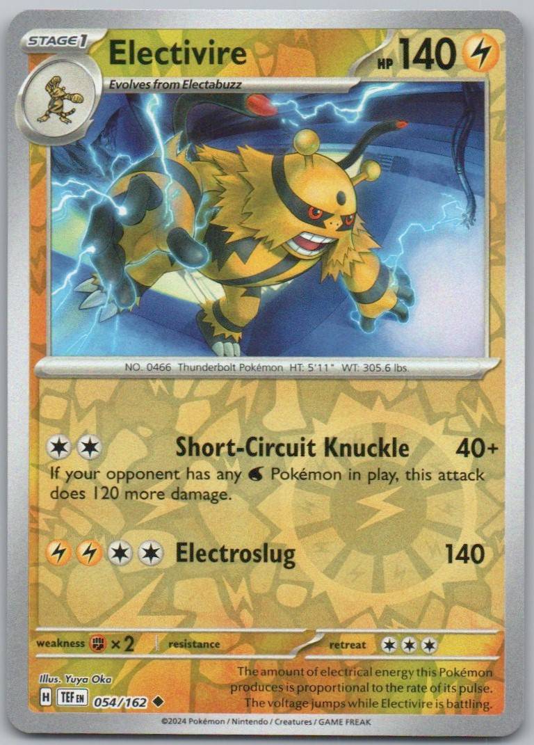 Electivire 054 REV Card - Temporal Forces