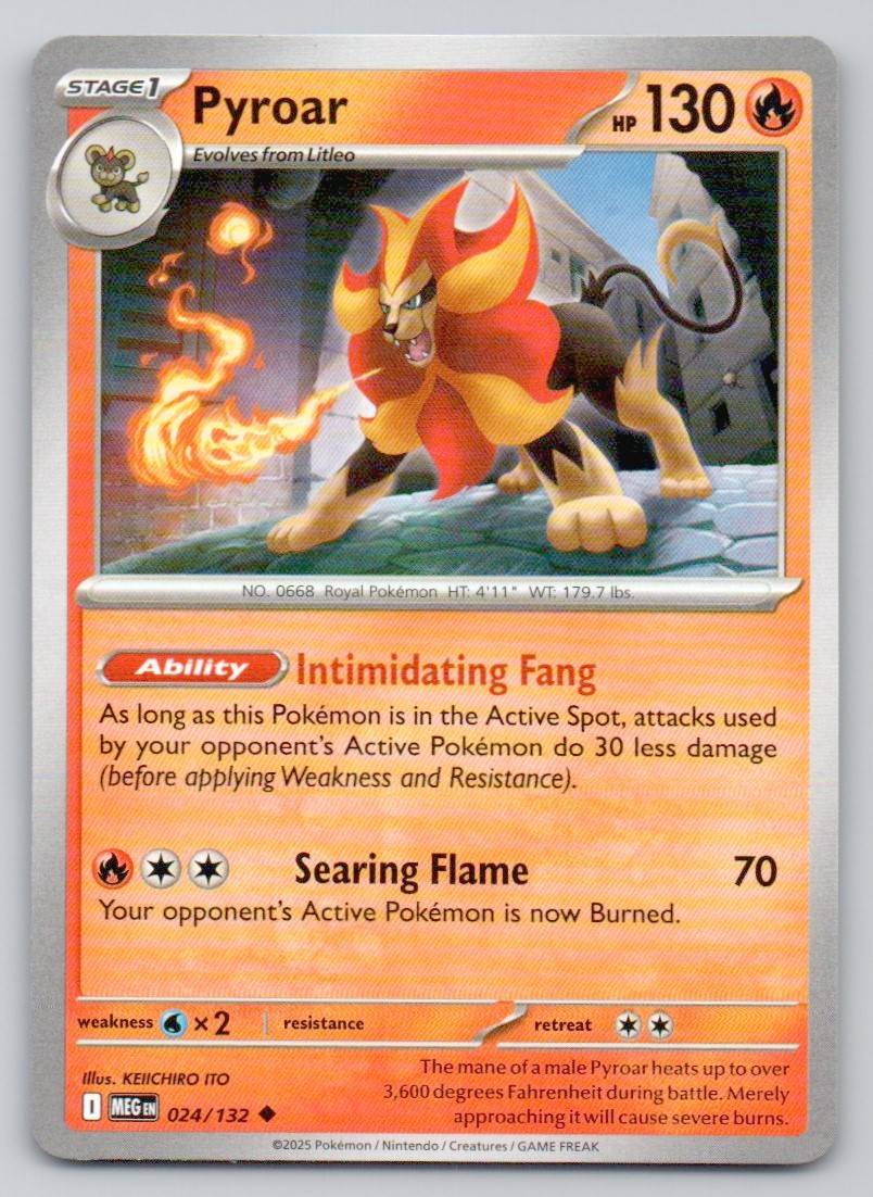 Pyroar 024 NOR Card - Mega Evolution