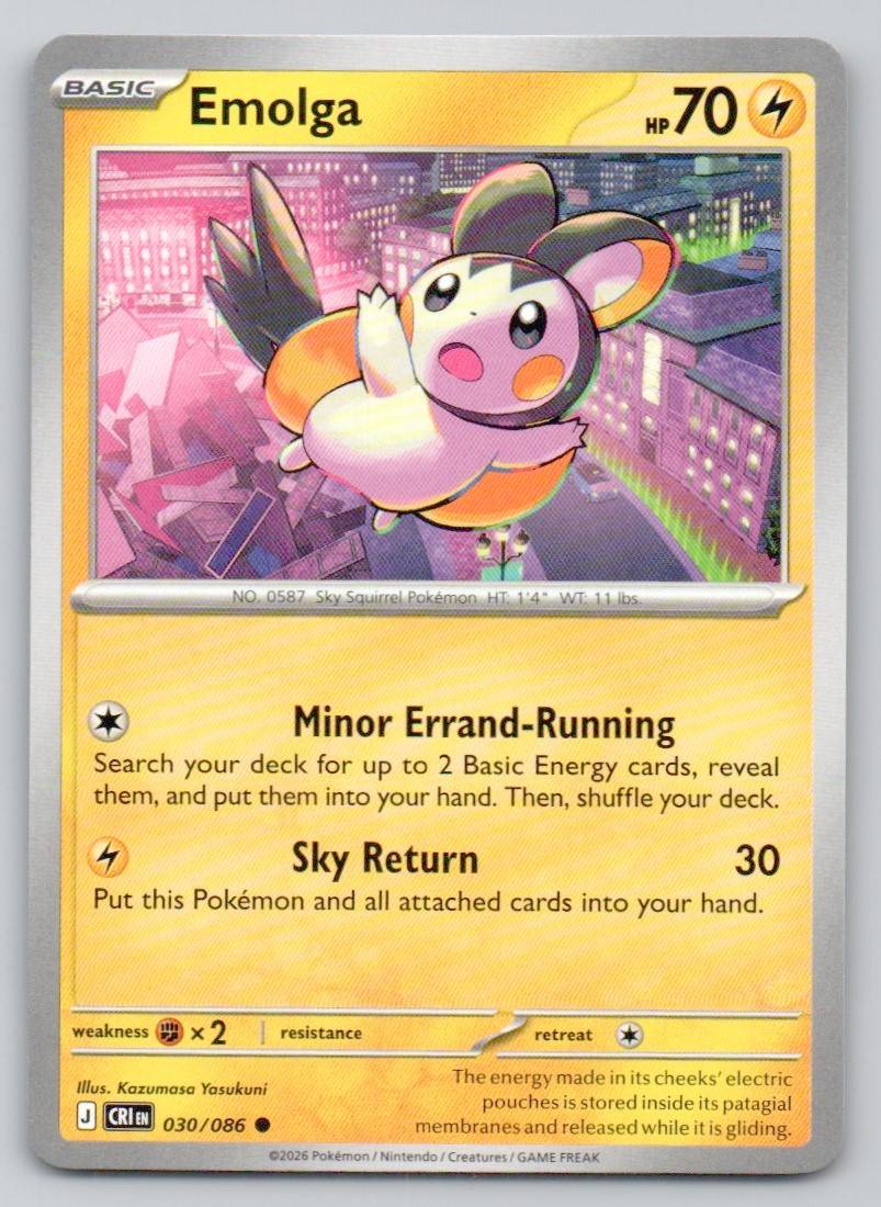 Emolga 030 NOR Card - ME04: Chaos Rising