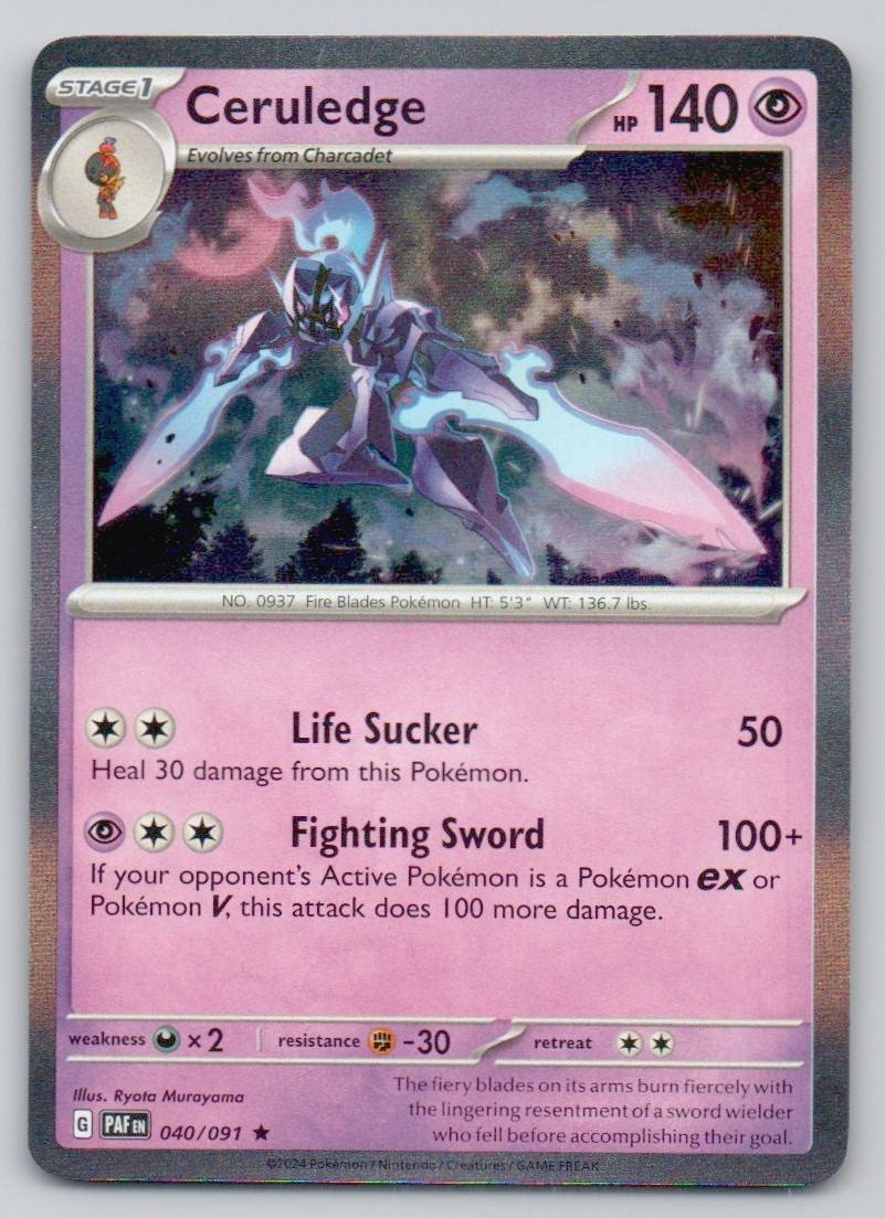 Ceruledge 040 NOR Card - Paldean Fates