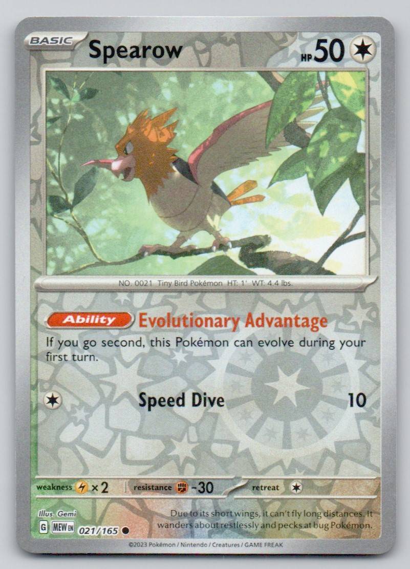 Spearow 021 REV Card - 151