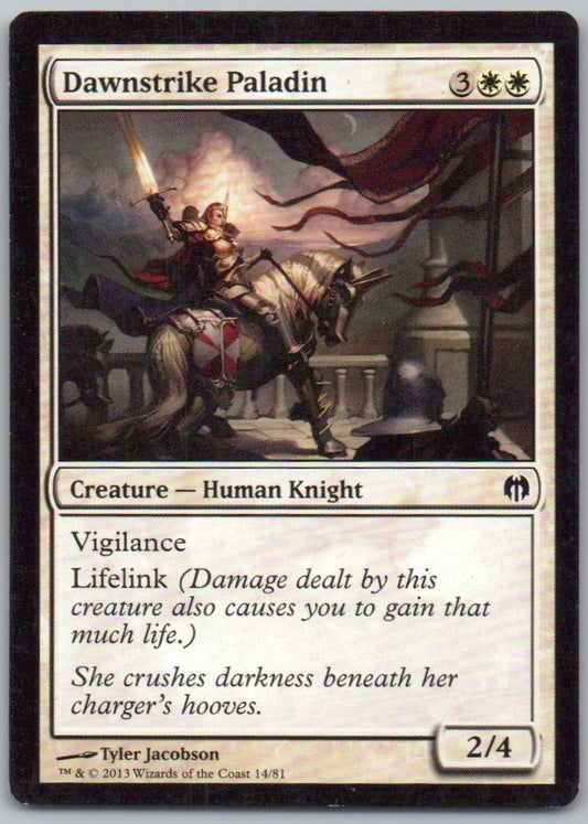 Dawnstrike Paladin 14 Normal Creature Card - Duel Decks: Heroes vs. Monsters
