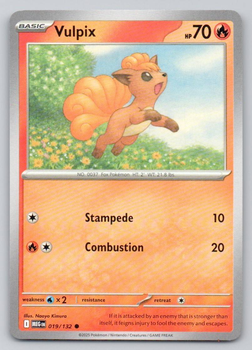 Vulpix 019 NOR Card - Mega Evolution