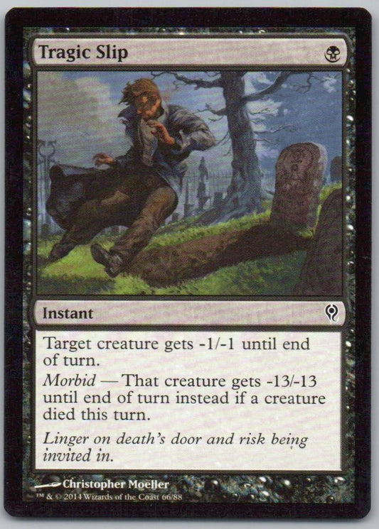 Tragic Slip 66 Normal Instant Card - Duel Decks: Jace vs. Vraska