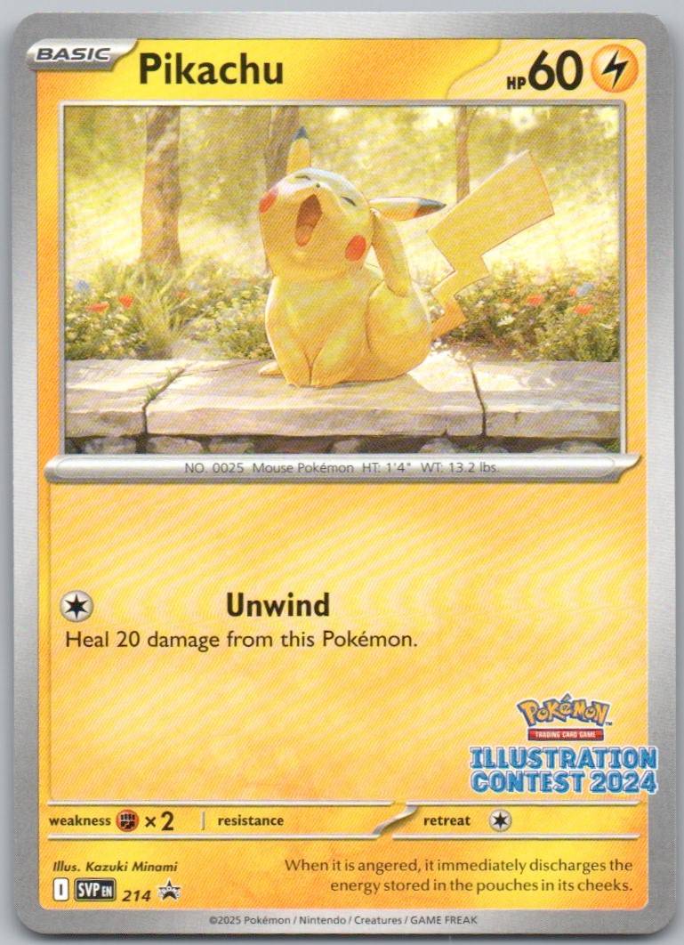 Pikachu (Illustration Contest 2024) 214 NOR Card - Scarlet & Violet Promo