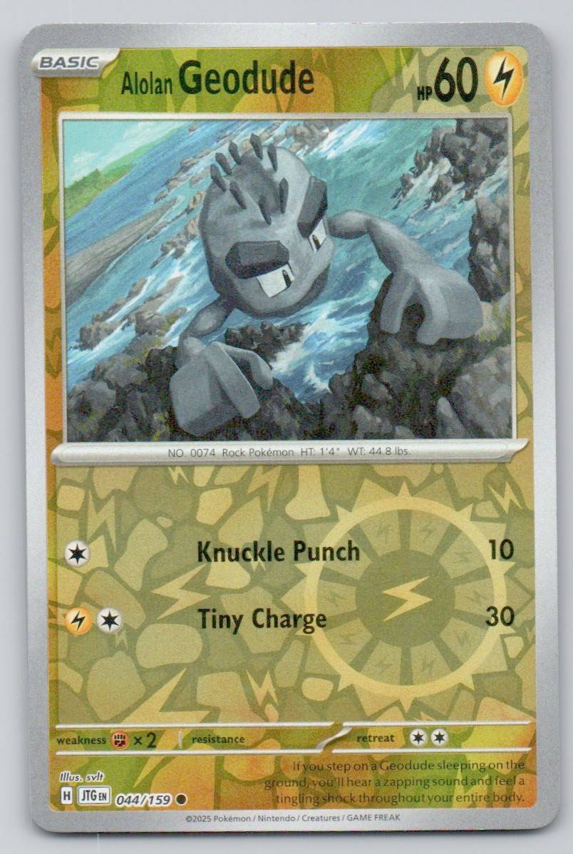 Alolan Geodude 044 REV Card - Journey Together