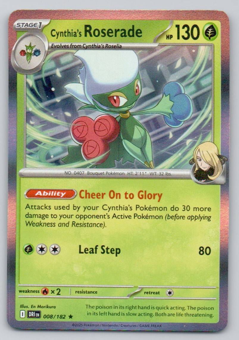 Cynthia's Roserade 008 NOR Card - Destined Rivals