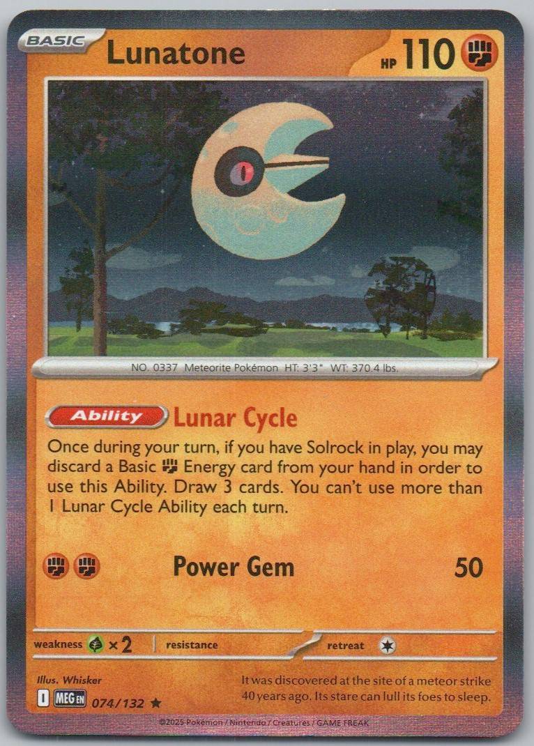 Lunatone 074 NOR Card - Mega Evolution