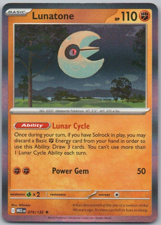 Lunatone 074 NOR Card - Mega Evolution