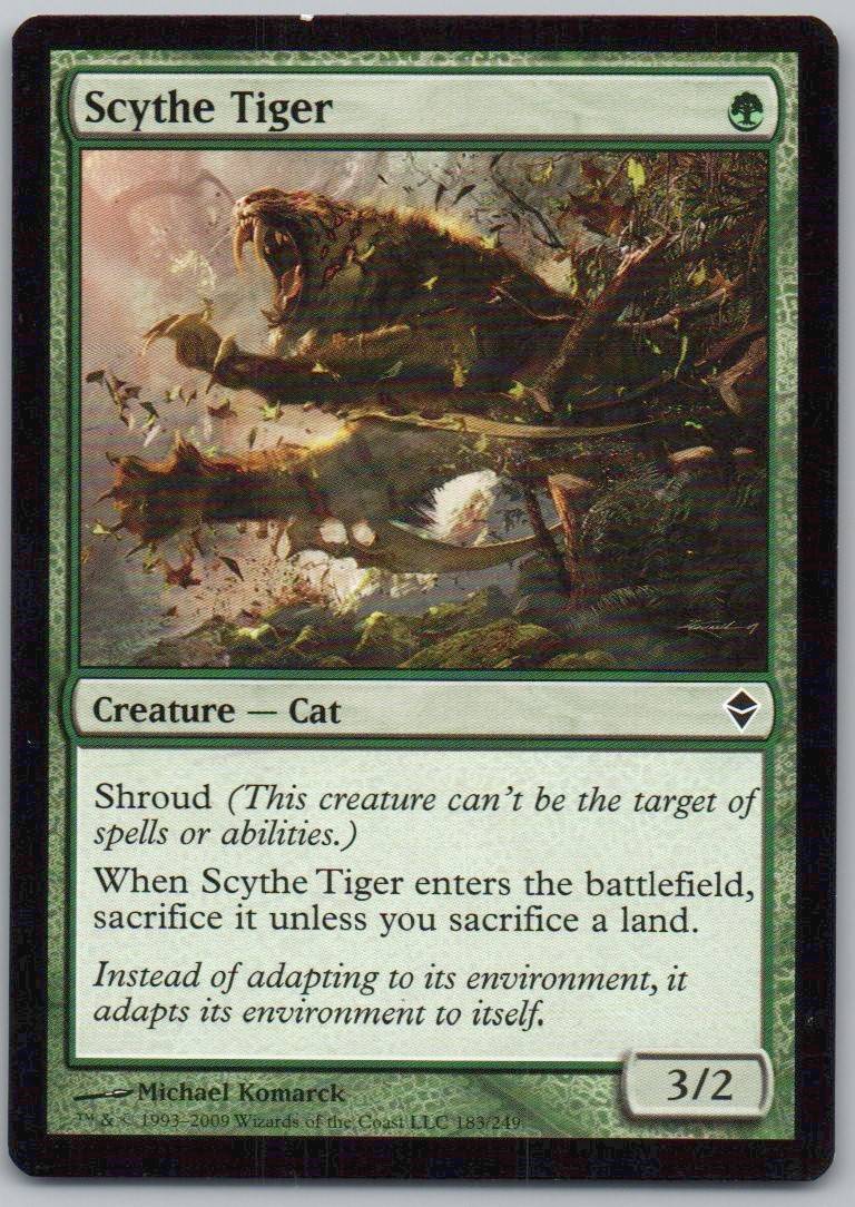 Scythe Tiger 183 Normal Creature Card - Zendikar