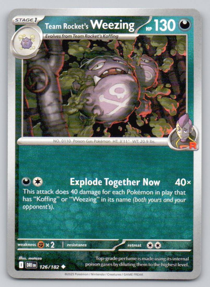 Team Rocket's Weezing 126 NOR Card - Destined Rivals