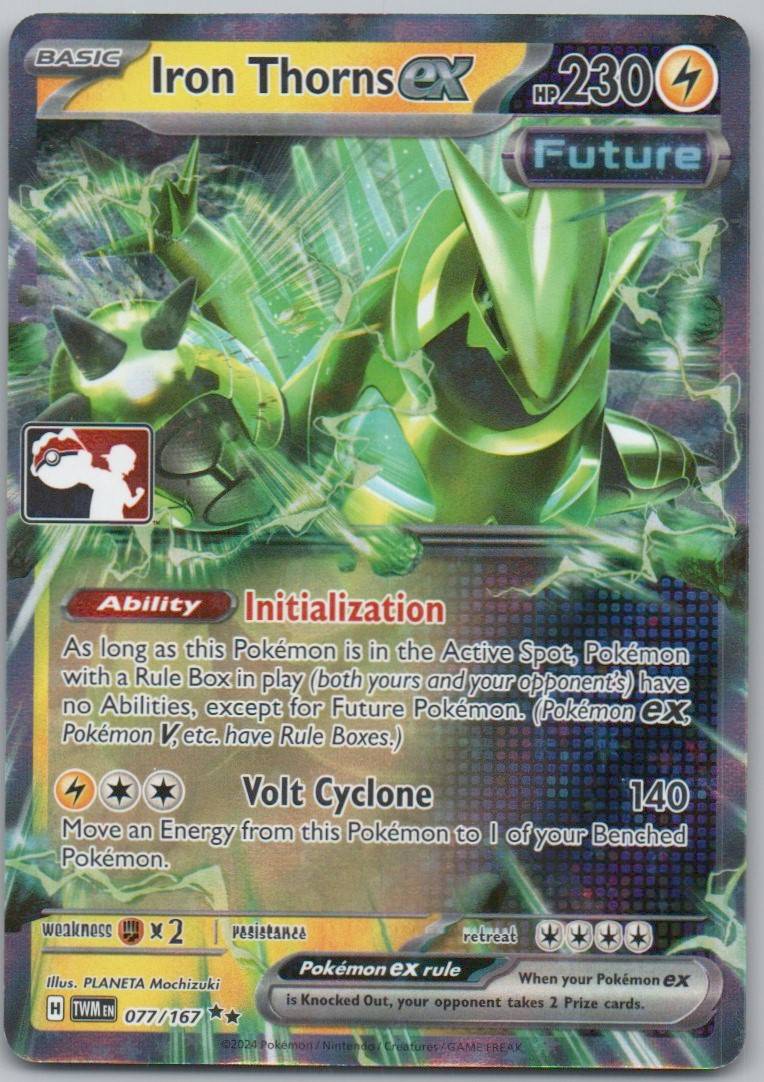 Iron Thorns ex 077 Holo Lightning Card - Twilight Masquerade