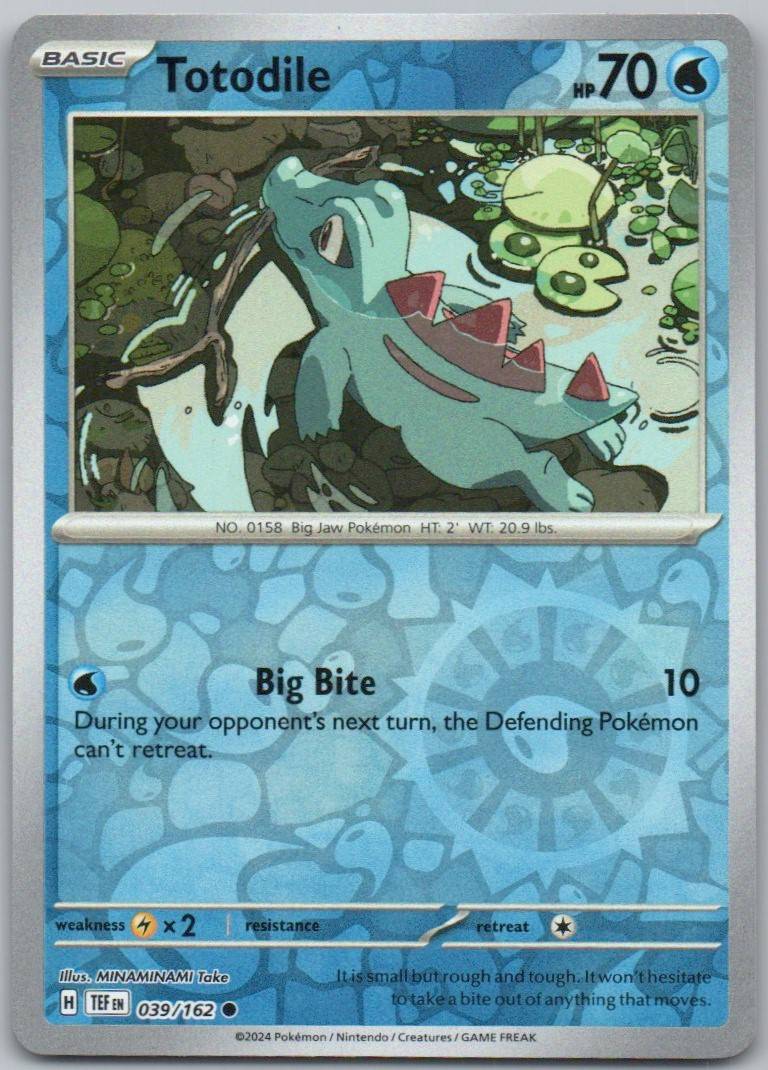 Totodile 039 REV Card - Temporal Forces