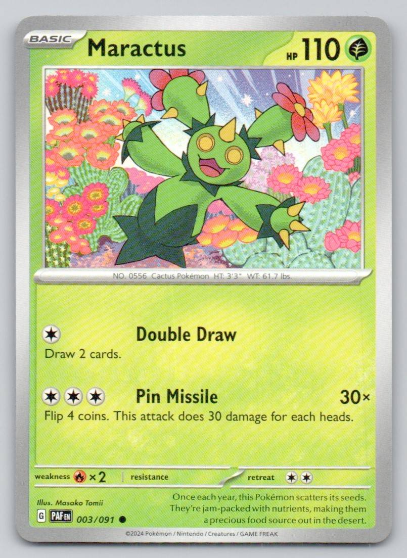 Maractus 003 NOR Card - Paldean Fates