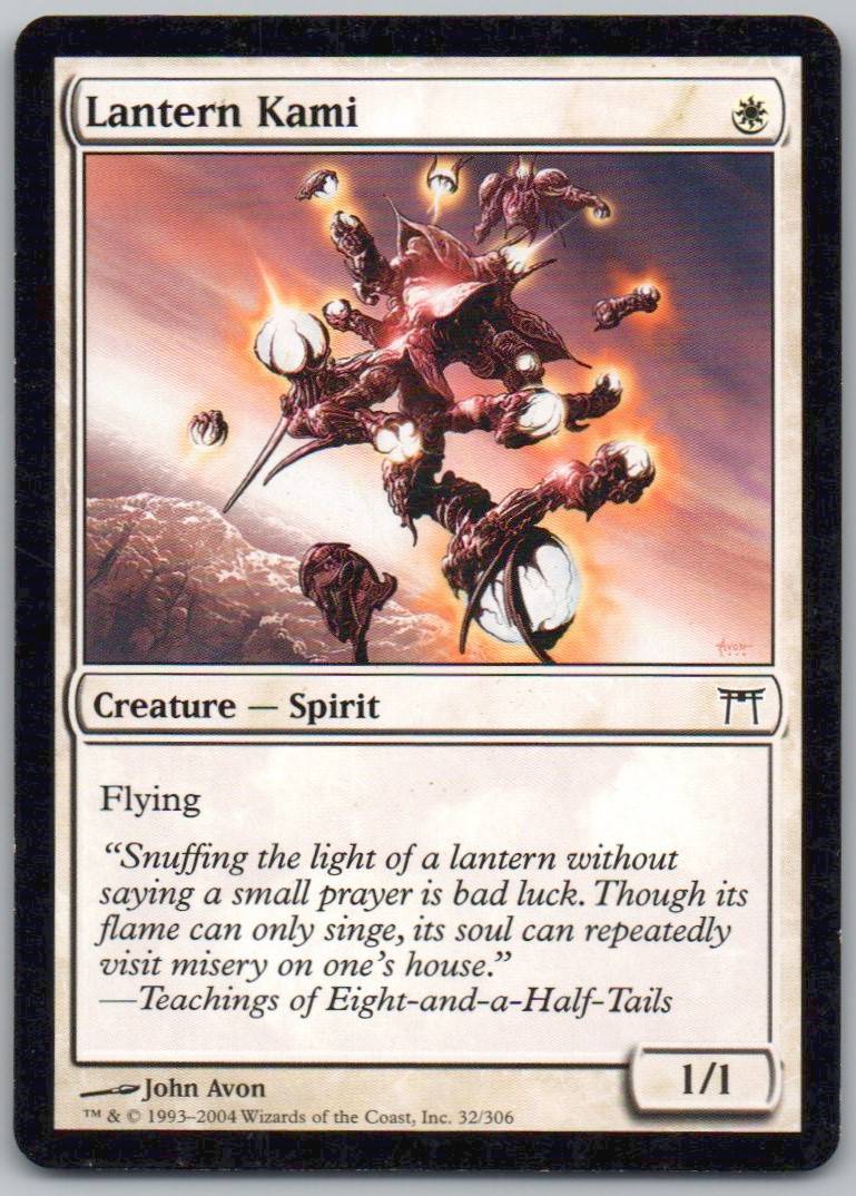 Lantern Kami 32 Normal Creature Card - Champions of Kamigawa