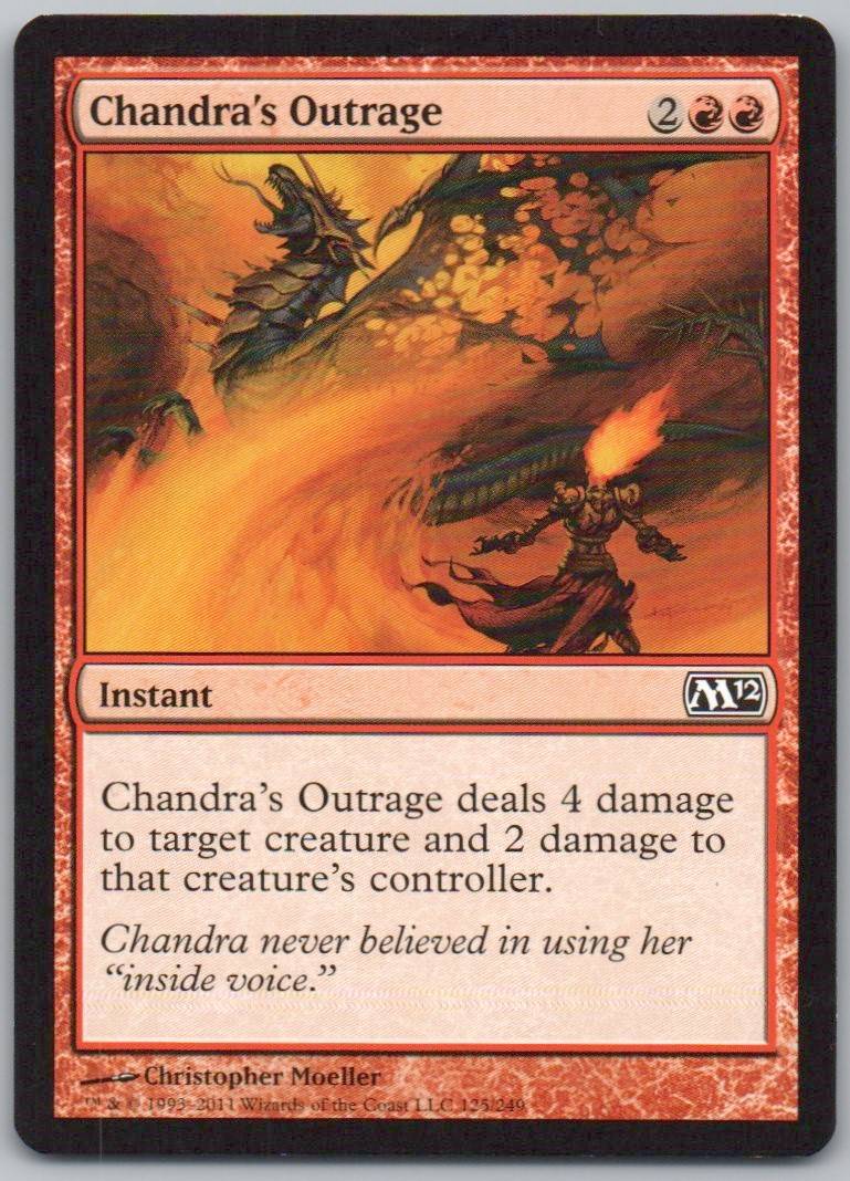 Chandra's Outrage 125 Normal Instant Card - Magic 2012