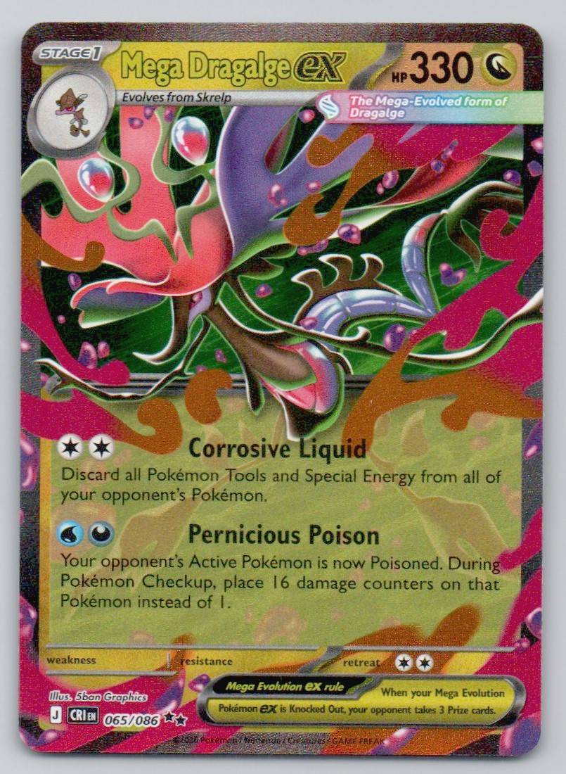 Mega Dragalge ex 065 NOR Card - ME04: Chaos Rising