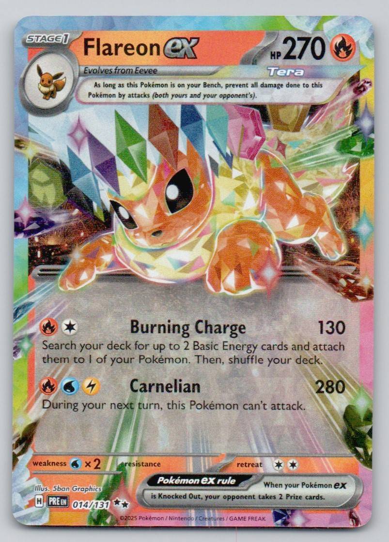 Flareon ex 014 HOL Card - Prismatic Evolutions