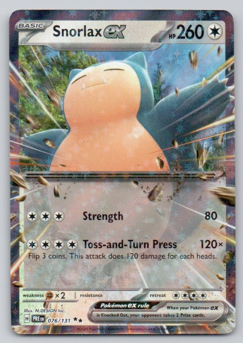 Snorlax ex 076 HOL Card - Prismatic Evolutions