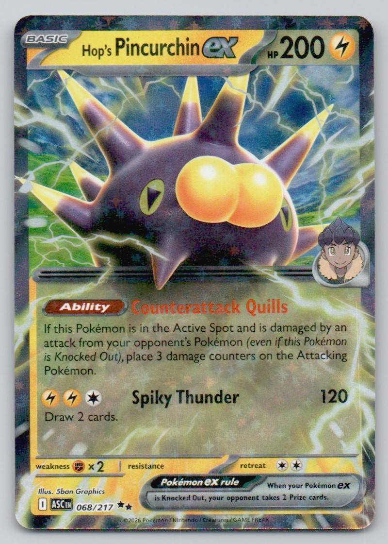 Hop's Pincurchin ex 068 NOR Card - Ascended Heroes