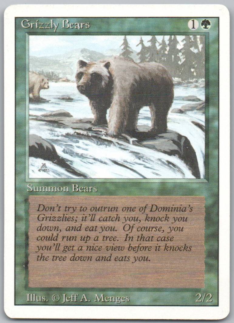 Grizzly Bears  Normal Creature Card - Revised Edition