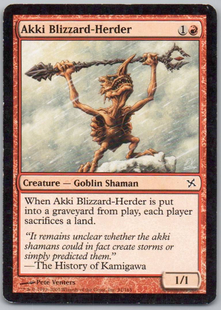 Akki Blizzard-Herder 91 Normal Creature Card - Betrayers of Kamigawa