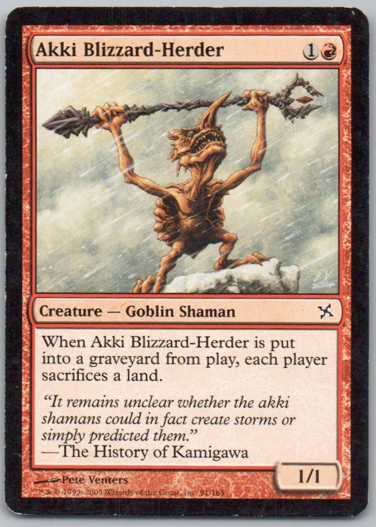 Akki Blizzard-Herder 91 Normal Creature Card - Betrayers of Kamigawa